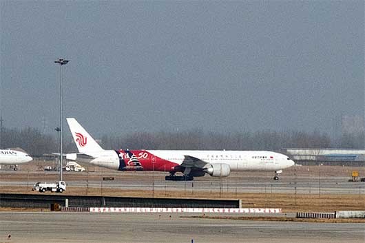 中国国際航空 中法建交50周年 特別塗装機＠北京