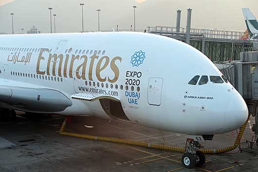 Emirates航空 EXPO2020 DUBAI UAE 特別塗装機 ＠香港